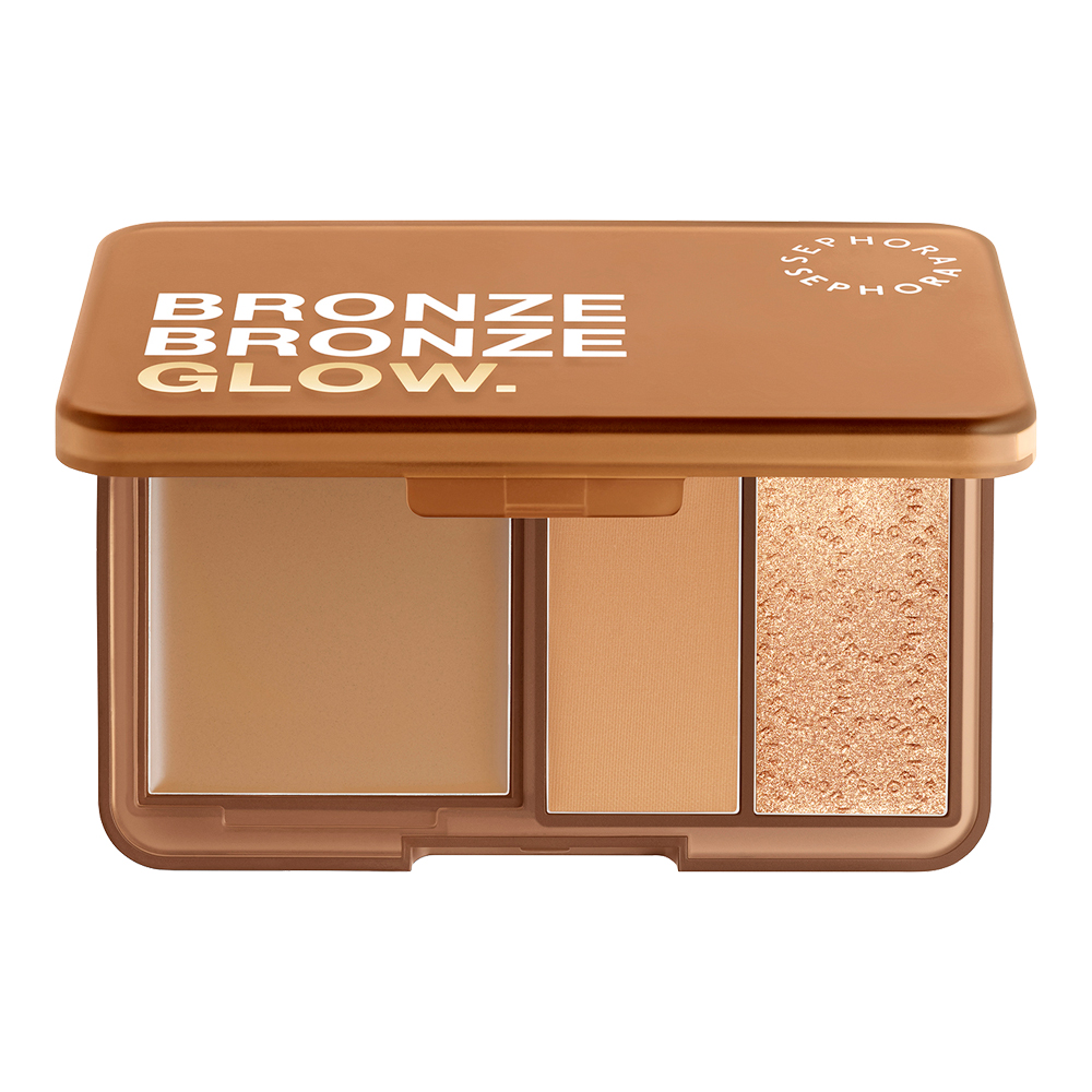Bronze Bronze Glow Palette Trio Of Multi-Textured Bronzers And Highlighter