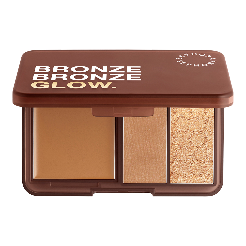 Bronze Bronze Glow Palette Trio Of Multi-Textured Bronzers And Highlighter