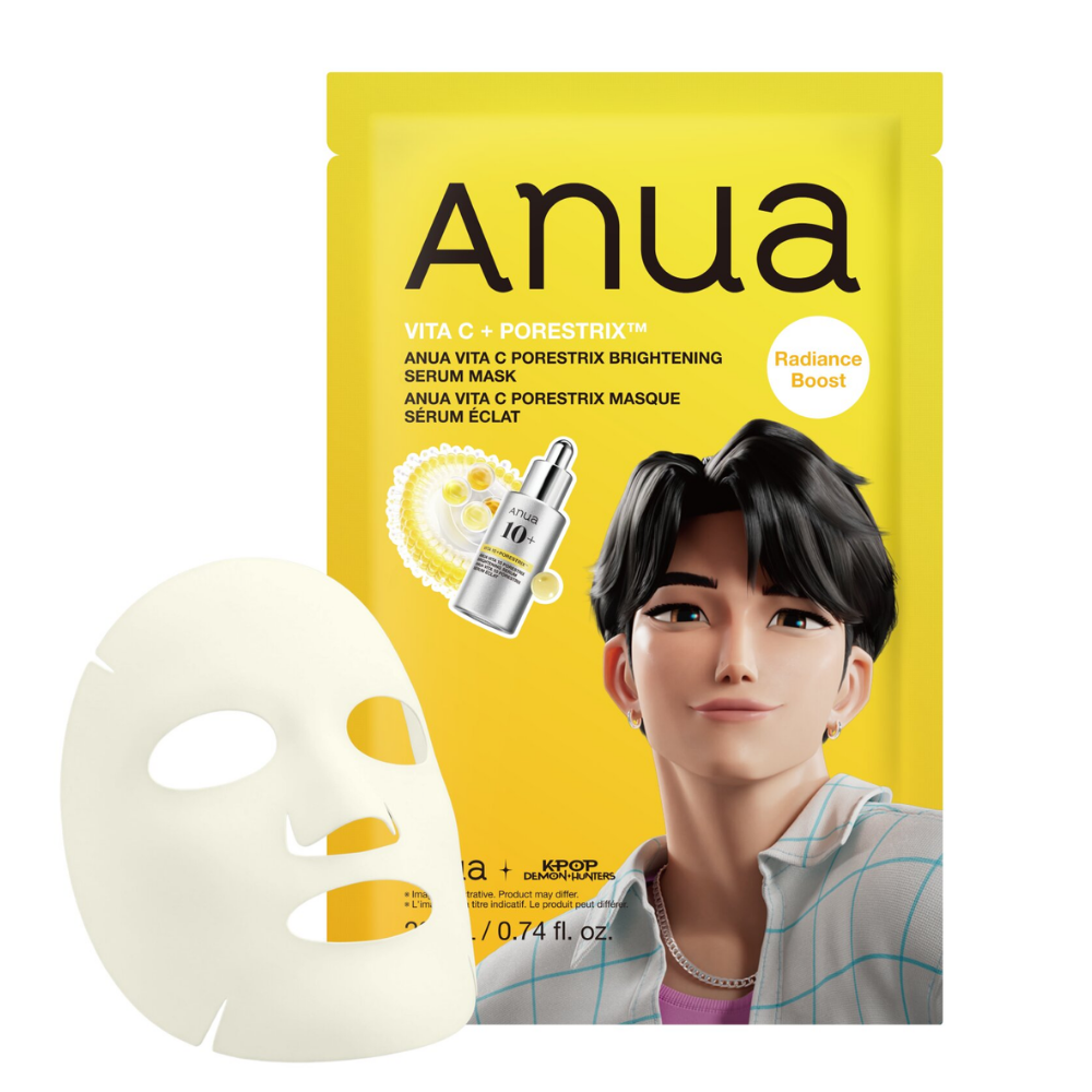 Kpop Demon Hunters X Anua Vita C Porestrix Brightening Serum Mask